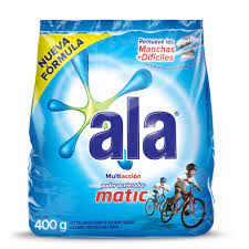Ala Matic Jabón en Polvo Remueve Las Manchas Mas Dificiles x 400g
