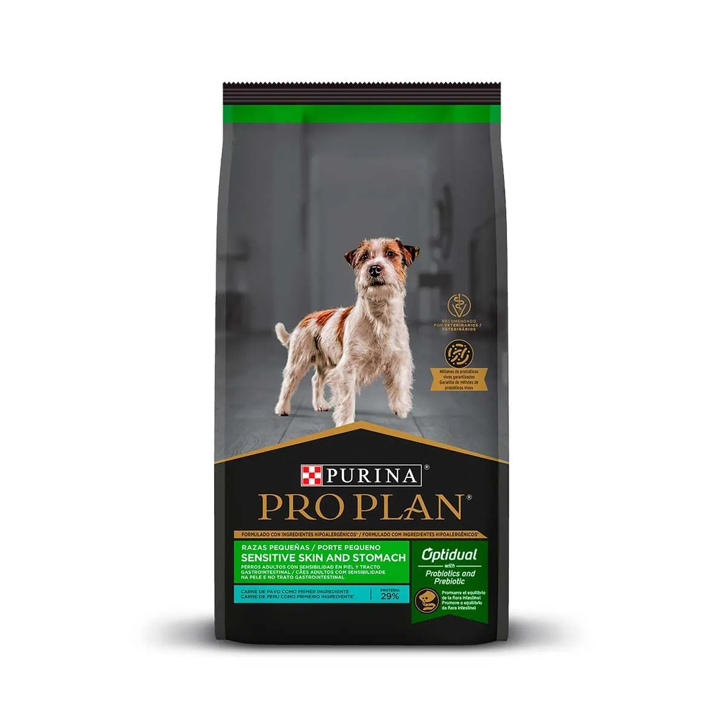 PRO PLAN SENSITIVE SKIN &amp; STOMACH RAZA PERRO PEQUEÑA - DOG X 3KG