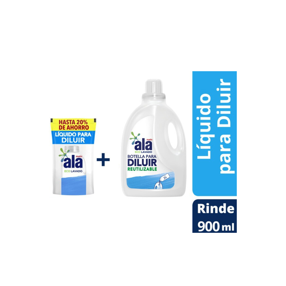 ALA JABON LIQUIDO PARA DILUIR 150ML + BOTELLA X 1LT