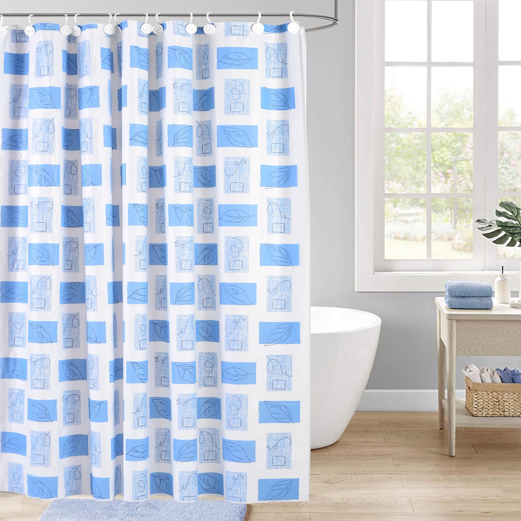 CORTINA PARA BAÑO CON PROTECTOR PREMIUM ELIPLAST <>