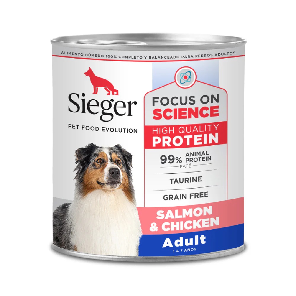 Sieger Perro Adulto WET Salmon y Pollo x 340gr