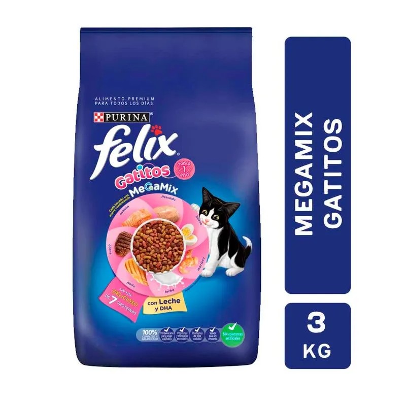 FELIX Gatitos Megamix x 3kg
