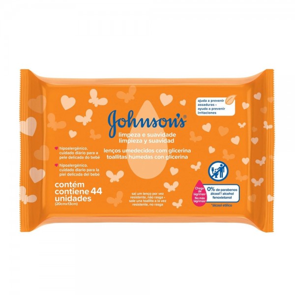 Toallitas Humedas Johnson Limpieza y Suavidad x 44un