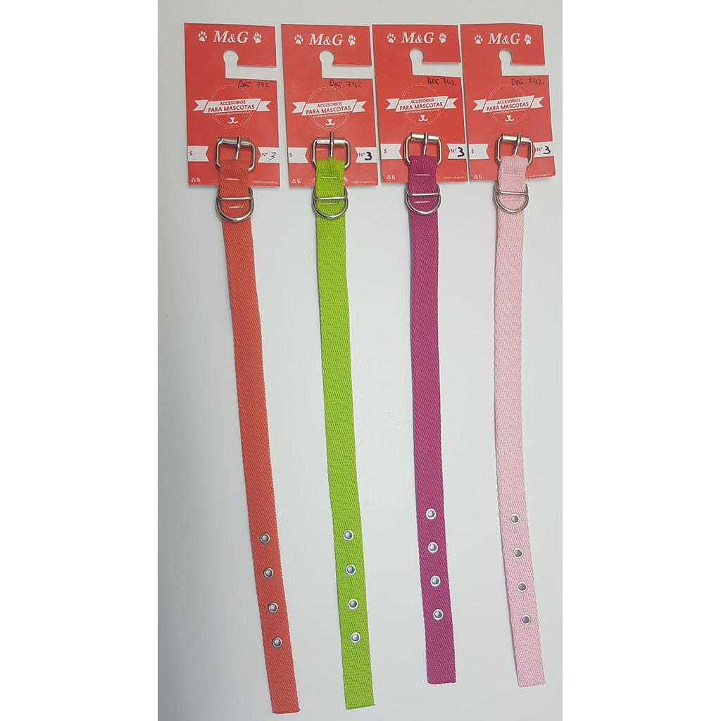 Collar Nylon Liso 3.0cm x 65cm