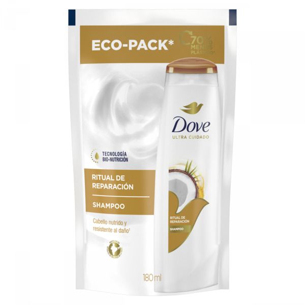 Shampoo Dove Reparación Coco EcoPack x 180ml