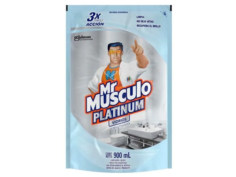 Mr Musculo Platinum Vidrios y Multiusos x 900ml