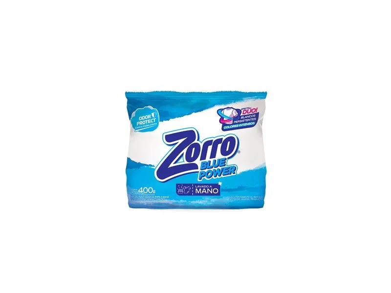 ZORRO JABON EN POLVO LAVADO A MANO X 400g