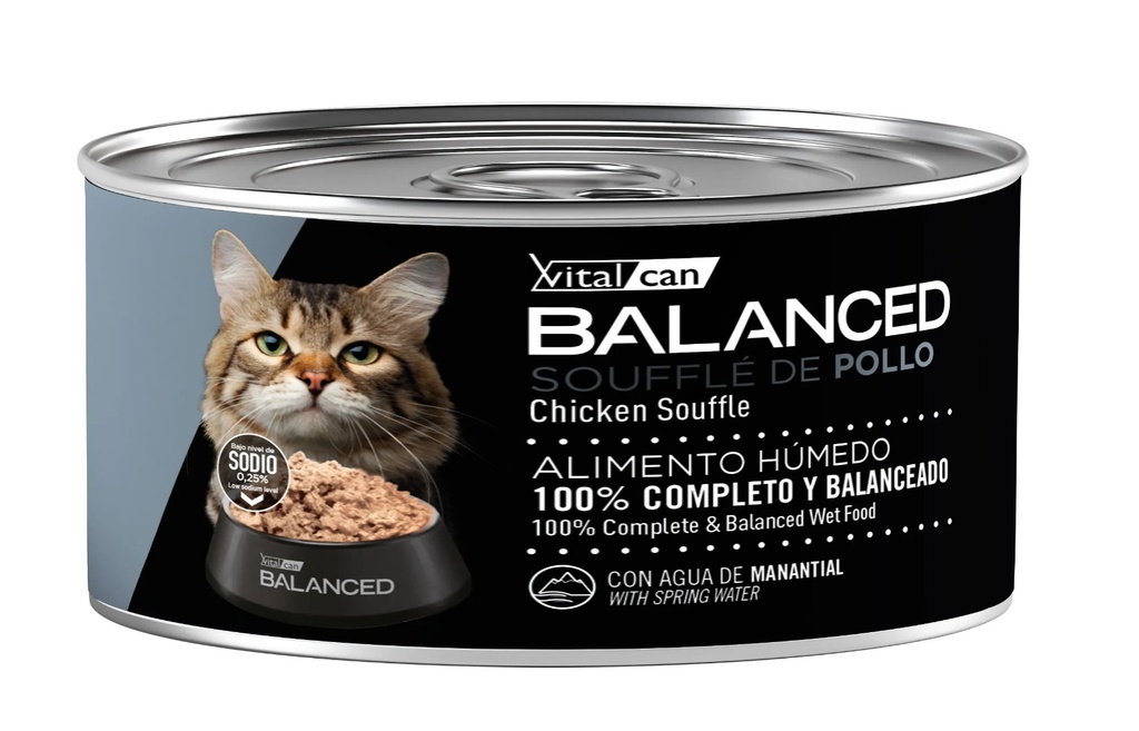 Balanced Souffle de Pollo Gato Senior 85g x 12u  