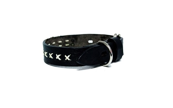 COLLAR DE CUERO CON CRUCES Nº3 KIPPER
