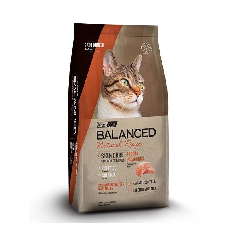 Balanced Natural Recipe Gato Adulto Trucha Patagonica x 7.5 Kg.