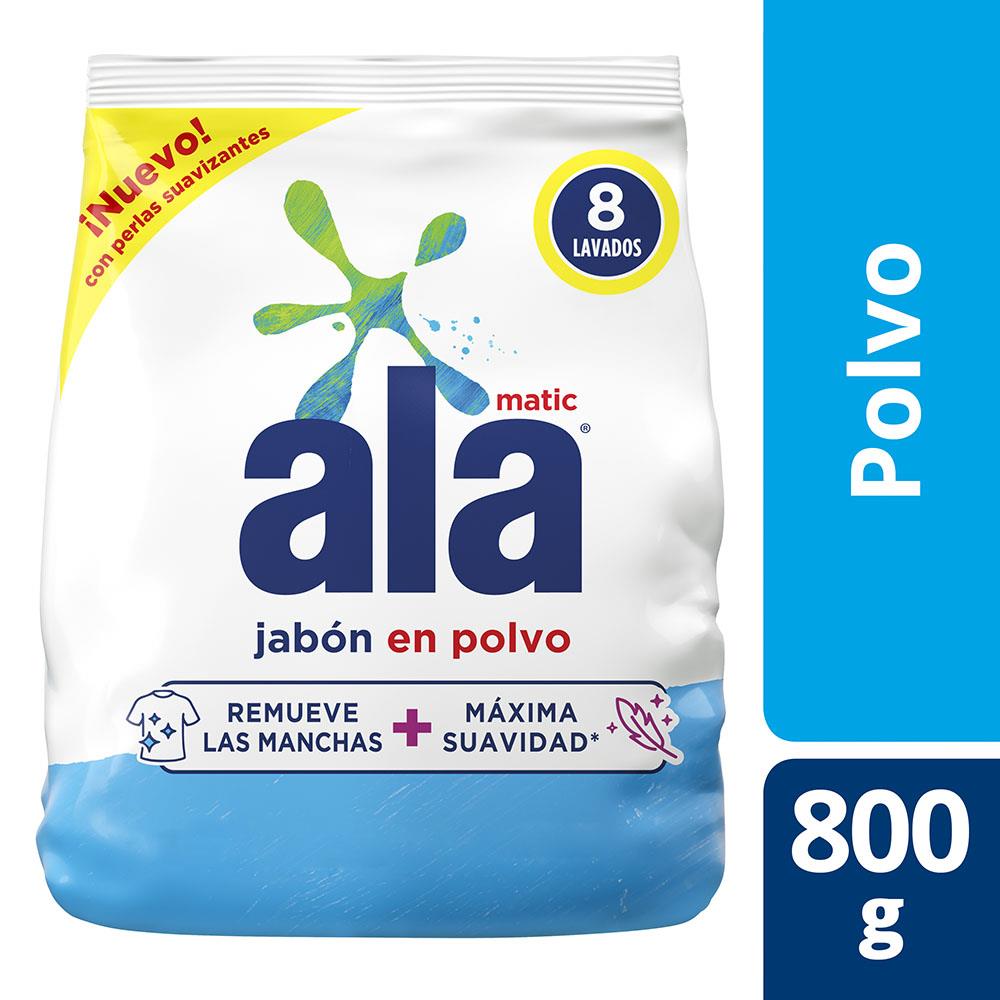 Ala Matic Jabón en Polvo Remueve Las Manchas Mas Dificiles x 800g