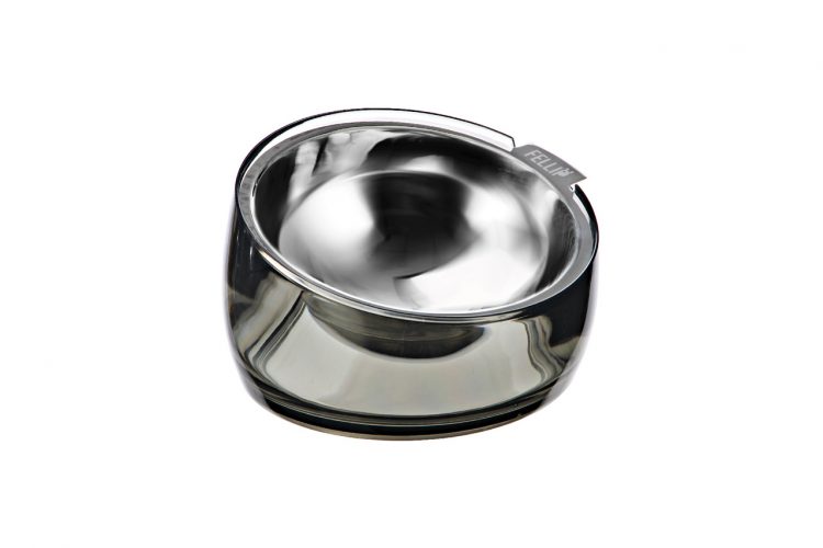 COMEDERO ACERO OBLIK SUPERB SMOKY QUARTZ X 405 ML.