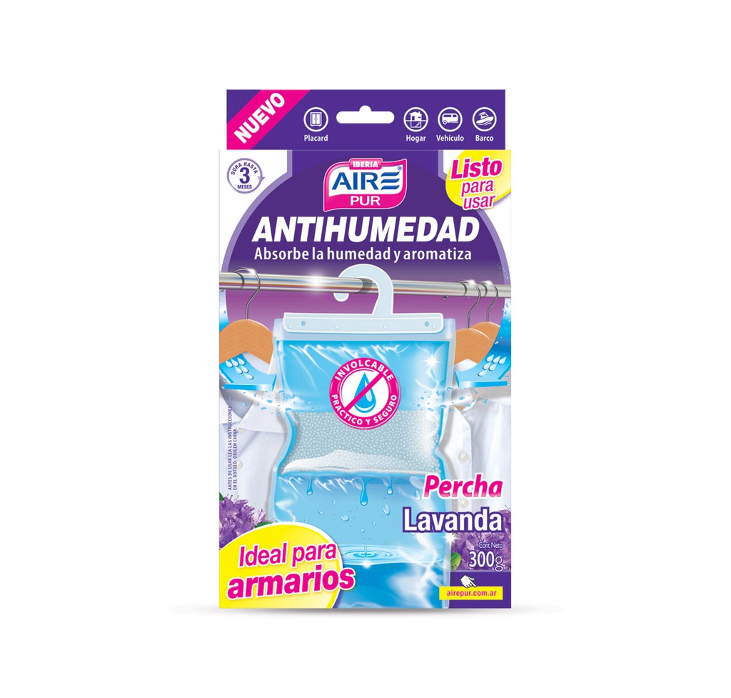 Percha Antihumedad Recargable Air Pure