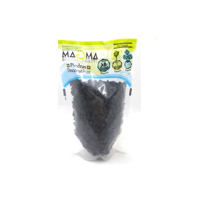 PIEDRA DECORATIVA LINEA AQUA NEGRA X500GRS
