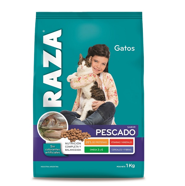 GATOS ADULTOS PESCADO 16 UNIDADES X 1KG - RAZA