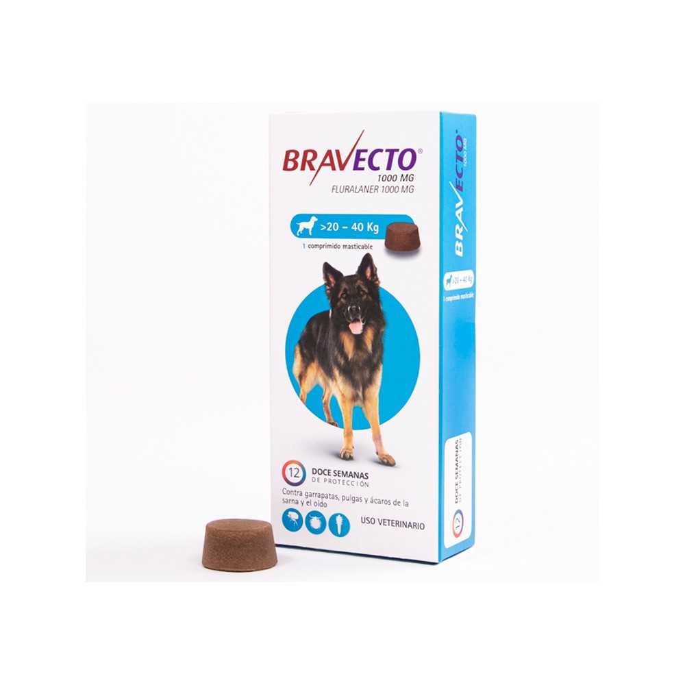 BRAVECTO 20 A 40KG COMPRIMIDO MASTICABLE - MSD