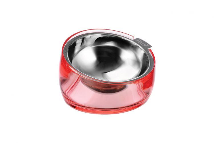COMEDERO ACERO OBLIK SUPERB PINK RUBY X 405 ML.