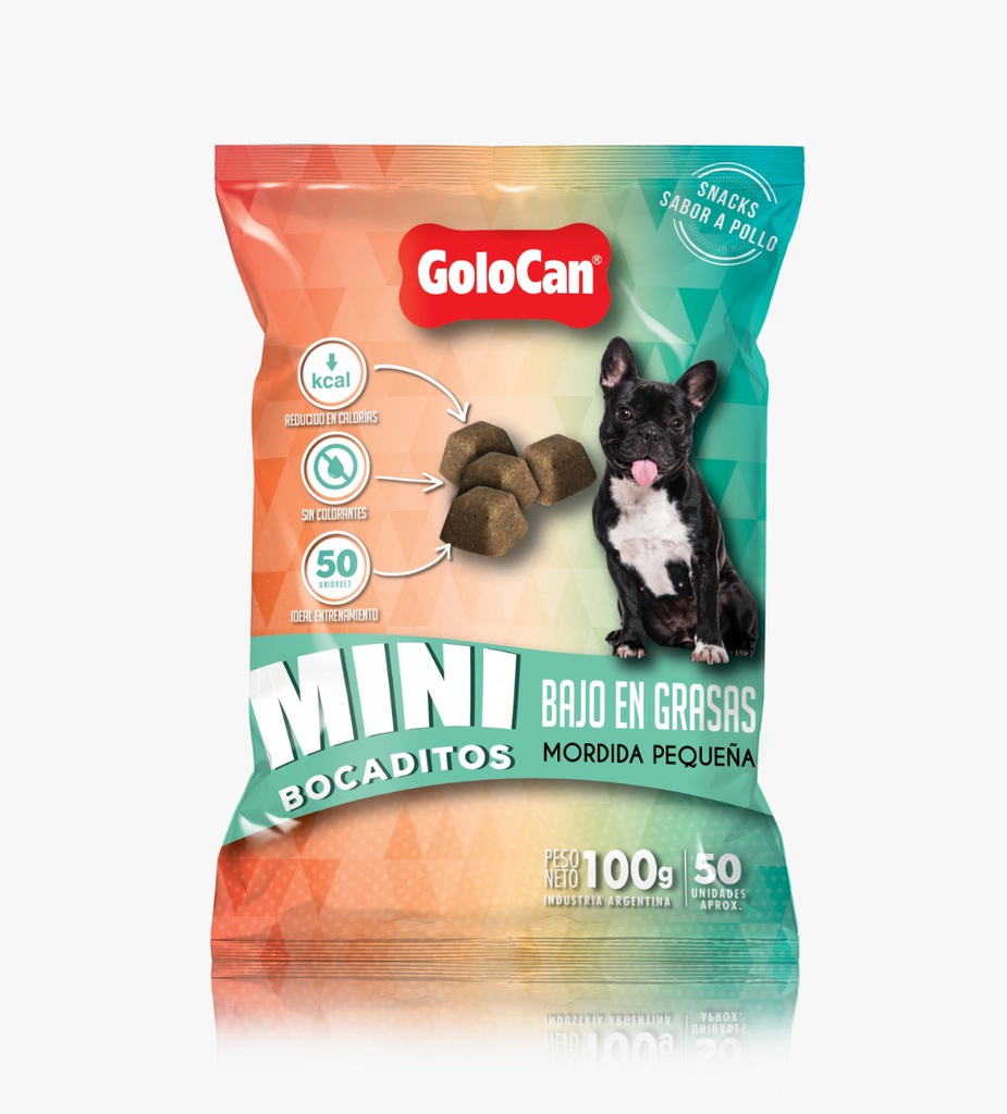 MINI BOCADITOS BAJO EN GRASAS 20 X 100 GRS - GOLOCAN 380