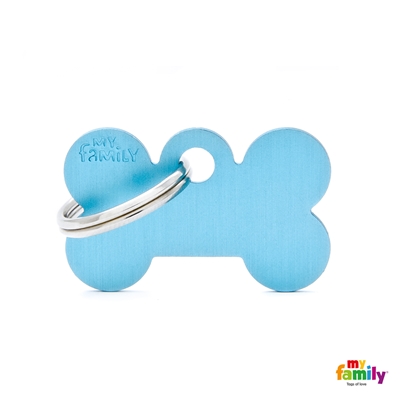 MEDALLA BASIC SMALL BONE ALUMINUM LIGHT BLUE MFB50 - MY FAMILY