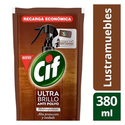 [70778] CIF ULTRA BRILLO X 380ML SACHET ANTI POLVILLO