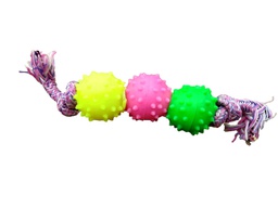 [231467] PELOTA PUAS DE GOMA X3 SOGA ALPINA 8MM S1003 - PETS PLAST