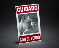 [100112] CARTEL CUIDADO BOXER - CAFRAN