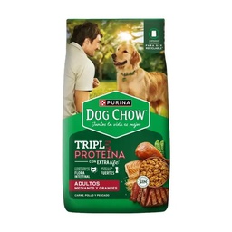 [12571133] Dog Chow Adultos Mediano y Grande Triple Proteina x 8kg