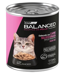[132070] Balanced Souffle de Pollo Gato Cachorro 340g x 12u  