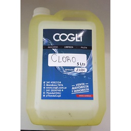 [CT0001 LAVANDINA CONCENTRADA] Cloro (100 % Hipoclorito De Sodio) 5 Lts SI LLEVAN EL BIDON DESCONTAR $1000