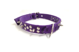 [622290] COLLAR ANCHO DOBLE TACHAS HEAVY FANTASIA 68X3CM MISTER HUESO