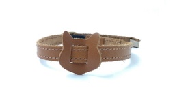 [621220] COLLAR NOBUK C/CARITA DE GATO 31CM MISTER HUESO