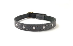 [621225] COLLAR NOBUK C/STRASS 27CM MISTER HUESO