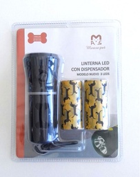 [158038] DISPENSER C/BOLSAS RECOLECTOR HECES CON LUZ - PER-ROS
