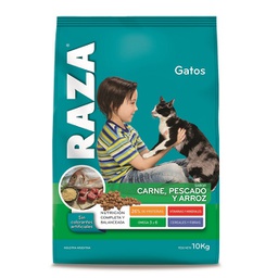[6607] GATOS ADULTOS CARNE PESCADO ARROZ 10KG - RAZA