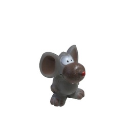 [332729] JUGUETE VINIL RATON GRIS CON CHIFLE - IMPORTADO