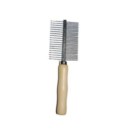 [330982] PEINE MANGO MADERA DOBLE - IMPORTADO