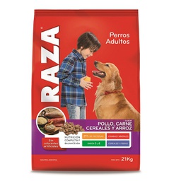 [6569] PERROS ADULTOS POLLO CARNE CEREALES ARROZ 21 KG - RAZA (VENCIDOS)