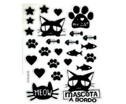 [103038] PLANCHA DE STICKER PARA GATO- CAFRAN