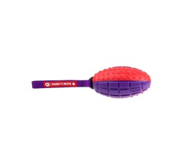 [333169] RUGBY BALL PUSH TO MUTE ROJO/VIOLETA - GIGWI