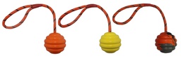 [239239] WAVY RUBBER BALL WITH ROPE 6X30CM ER062 - CANCAT