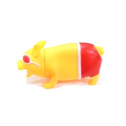 [150773] JUGUETE LATEX CERDO C/ANTEOJOS 21CM - PER-ROS