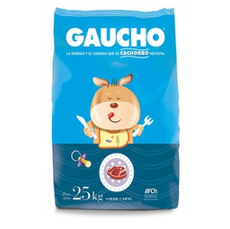 [7251] PERROS CACHORROS CARNE 25KG - GAUCHO