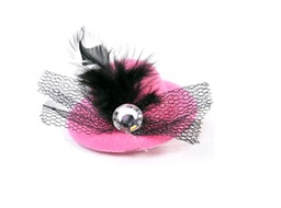 [150676] HEBILLA SOMBRERO CON PLUMAS Y FLOR - PER-ROS