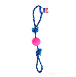 [231279] PELOTA DE GOMA GRANDE CON SOGA ALPINA 12MMX70CM S104 - PET PLAST