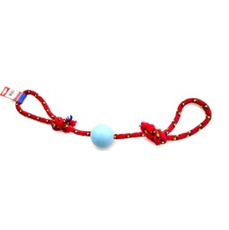 [231280] PELOTA DE GOMA GRANDE CON SOGA ALPINA 15MMX75CM S105 - PET PLAST
