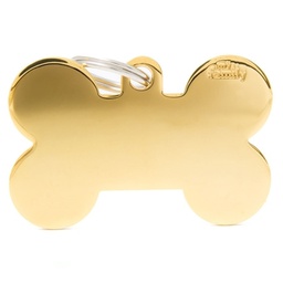 [971005] MEDALLA BASIC GOLD BIG BONE GOLDEN BRASS MFB07 - MY FAMILY