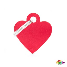 [971033] MEDALLA BASIC SMALL HEART ALUMINUM RED MFB25 - MY FAMILY