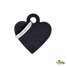 [971034] MEDALLA BASIC SMALL HEART ALUMINUM BLACK MFB35 - MY FAMILY