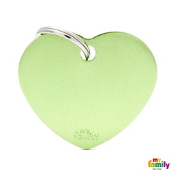 [971040] MEDALLA BASIC BIG HEART ALUMINUM GREEN MFB42 - MY FAMILY