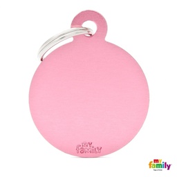 [971046] MEDALLA BASIC BIG ROUND ALUMINUM PINK MFB19 - MY FAMILY